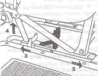 Figure 10.25. Slide the bench seat toward the rear of the vehicle 3. Lift the bench seat at the…