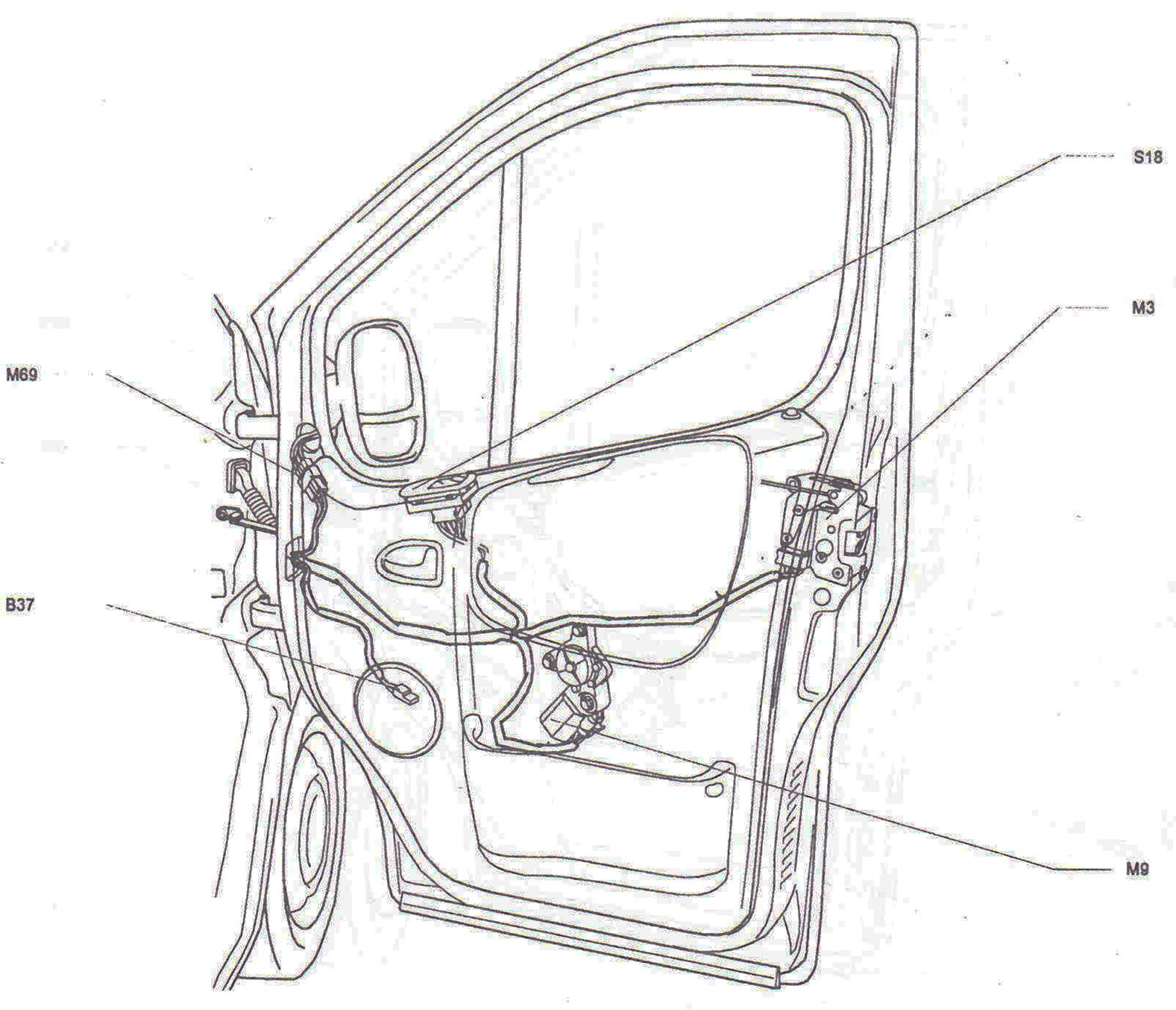 Passenger door (left hand drive vehicles)