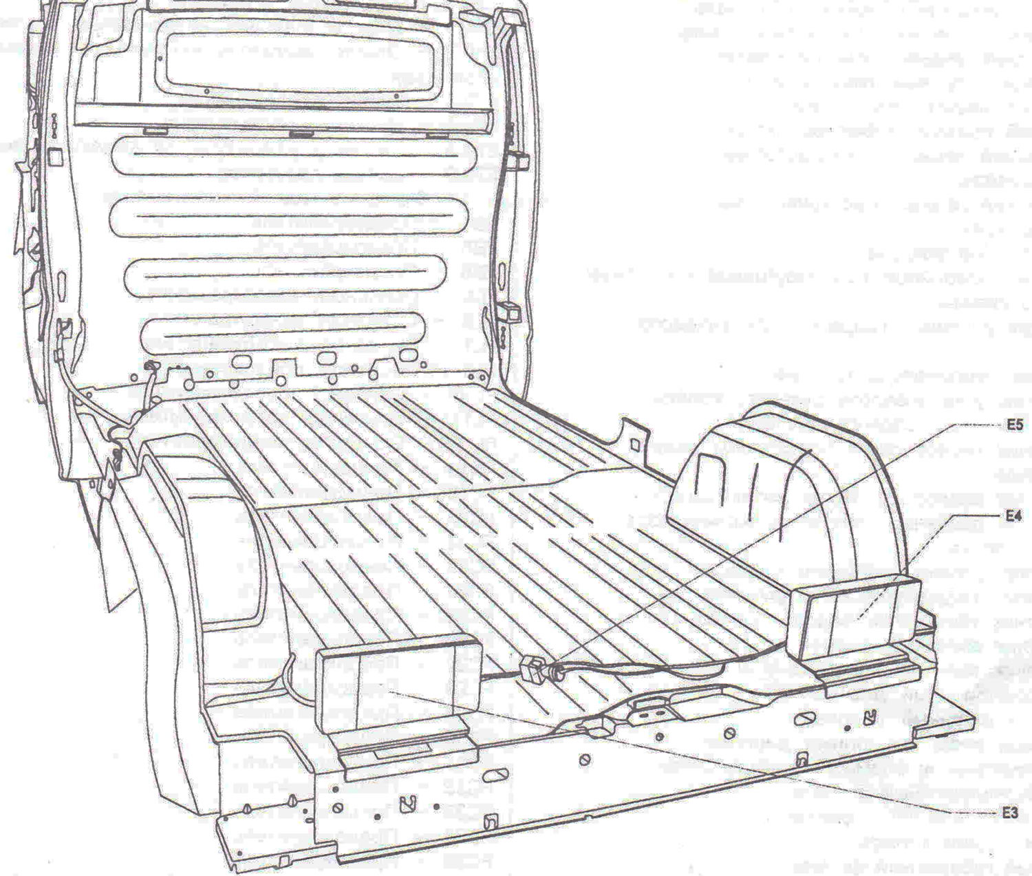 Rear of the car with a platform