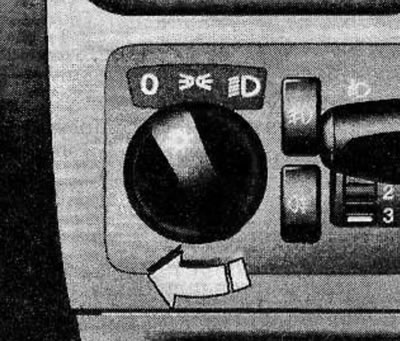 The light and turn signal switch only functions when the ignition is on.