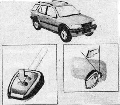 Press the rear button on the remote control or turn the key in the driver's door lock towards the…