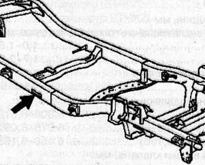 The vehicle identification number is stamped on the right outer surface of the chassis side member,…