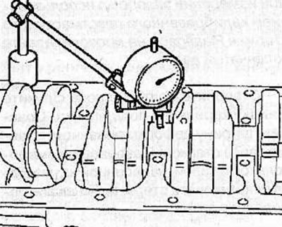 Crankshaft runout: no more than 0.03 mm.