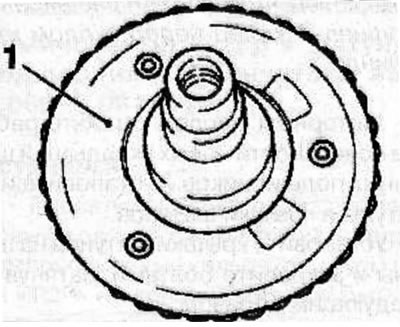 When replacing the crankshaft, install the crankshaft position sensor rotor (1) on the crankshaft…