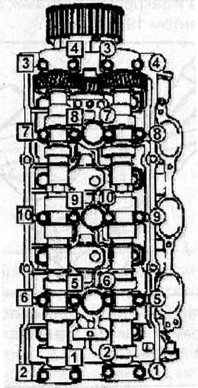 Remove the camshafts from the cylinder head.