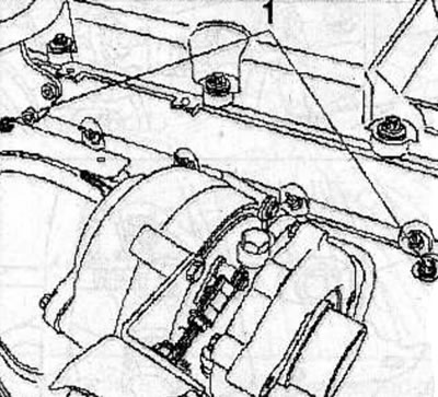 Install the exhaust manifold heat shield and secure with 2 bolts.