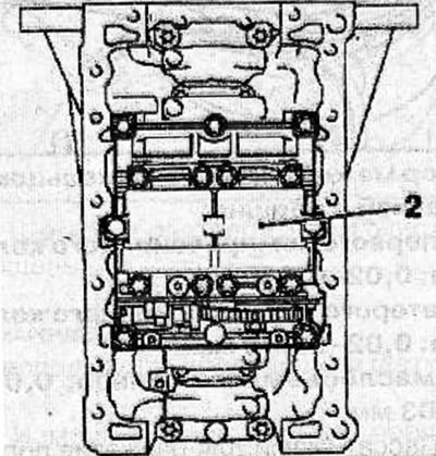 Remove the balance shaft block (2) (see the relevant chapter).