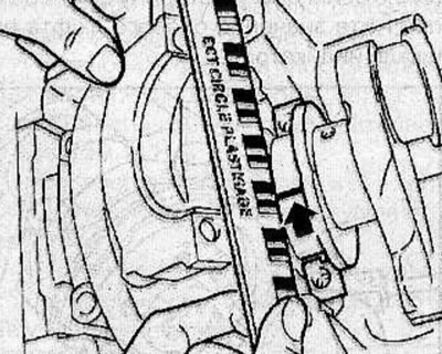 Loosen the bolts and remove the main bearing cap again. Compare the width of the deformed…