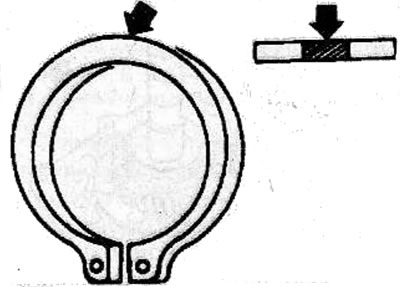 To adjust the axial clearance, retaining rings of different sizes are supplied, which are…