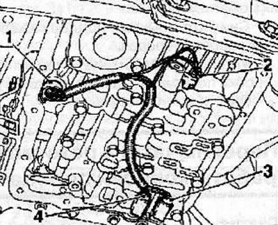 According to the colors of the connector housings, connect connectors (2), (3) and (4) to the…