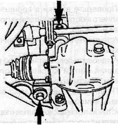 Install the right front axle bracket to the chassis and secure the front and rear bracket bushings…