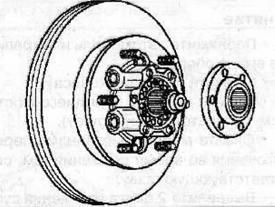 Install the left hub drive flange onto the drive shaft (see the relevant chapter).