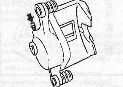 Screw the bleed nipple into the caliper and tighten it to 8 Nm.