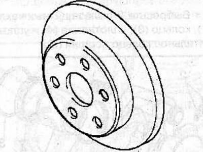Mark the relative position of the brake disc and hub and remove the brake disc from the hub.