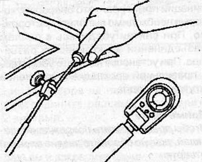 Disconnect the connector from the rear window defroster.