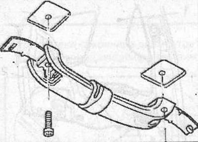 Remove 2 screws and ceiling handle.