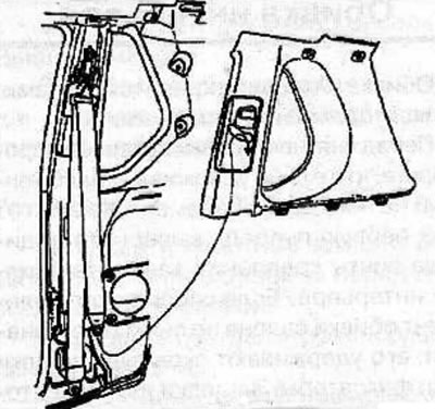 Remove the anchor bolt and seat belt bracket from the top of the B-pillar.