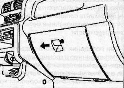 Place the glove box on the dashboard and secure it with screws.