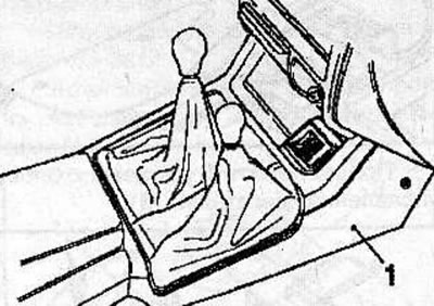 Install the center console (1) (see the relevant chapter).