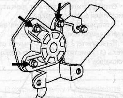 Remove 3 bolts and remove the motor from the window regulator.