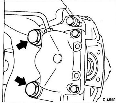 Remove the brake pads.
