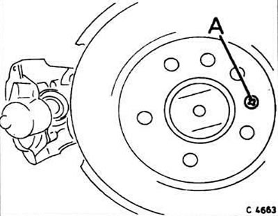 Caution! Do not disconnect the hose, otherwise you will have to bleed the brake system later.