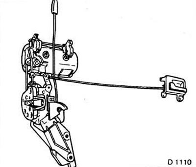 Снятие и установка замка двери (Опель Вектра А 1988-1995: Кузов: Интерьер)