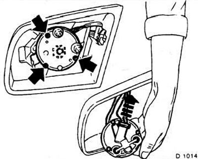 Как снять зеркало опель корса Removal and installation of the electric motor of a drive of a mirror (Opel Vect