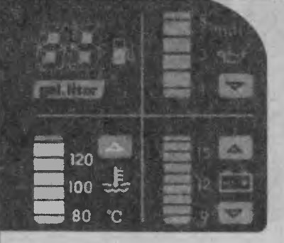 Wskaźnik temperatury płynu chłodzącego z sektorem sygnału