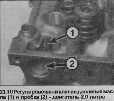 10. Ако је потребно заменити вентил за регулацију притиска уља у глави мотора, може му се…