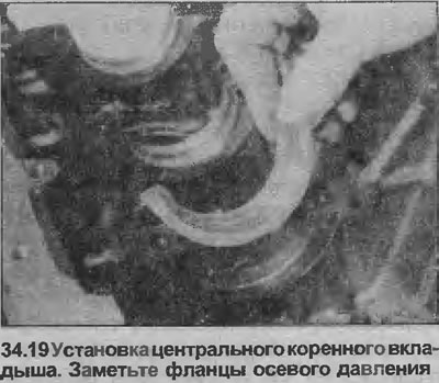 19. Należy pamiętać, że panewki łożyska środkowego mają kołnierze oporowe, które określają luz…