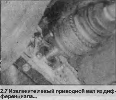 7. Поставите полугу између погонског вратила и кућишта диференцијала да бисте ослободили ускочни…