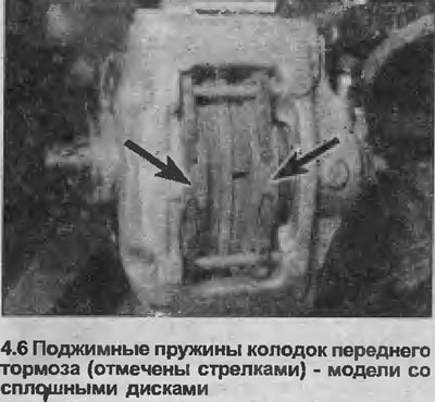 6. Remember how the brake shoe pressure springs are installed (see illustration), then remove the…