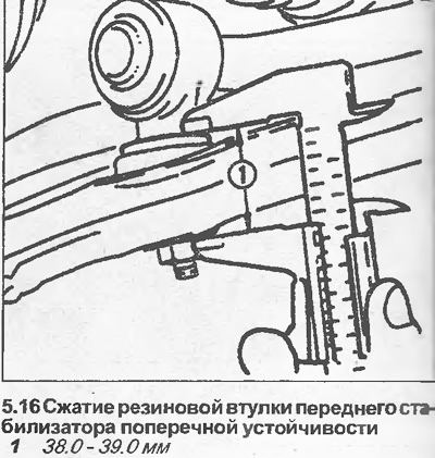 16. Tighten the anti-roll bar mounting nuts to the lower arm to achieve the specified compression…