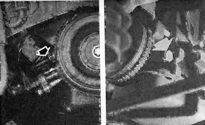 Left: Oil pressure switch (on the bottom right of the engine) the oil pressure indicator light on…