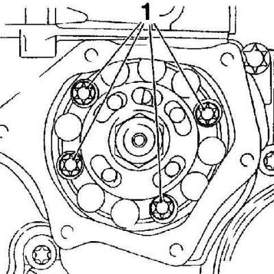 3. Remove the top chain and sprockets.