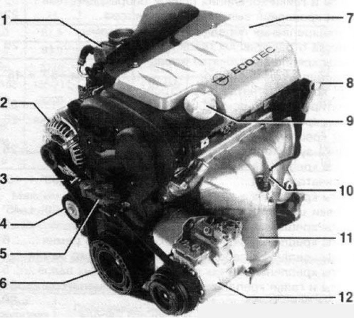 Где находится стартер вектра б Device and repair of car engines Opel Vectra C 2002-2008