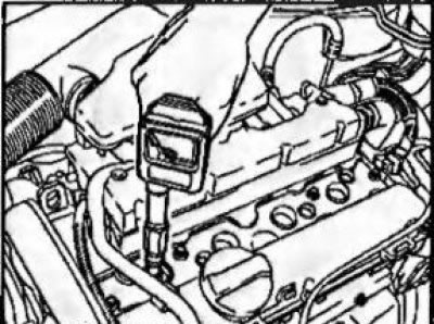 3.6a Checking the compression pressure in the first cylinder of a gasoline engine (using the Z16XE…