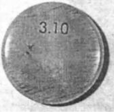 9.20 The thickness of the adjusting washers is usually stamped on one of their end surfaces (the…
