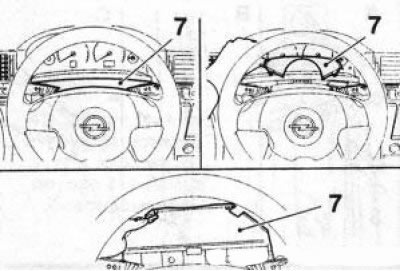40.8 Upper cover (7) of steering column