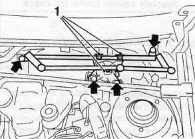 Как снять дворники на опель астра h Demontaż i montaż silnika elektrycznego spryskiwaczy przedniej szyby (Opel Vectr