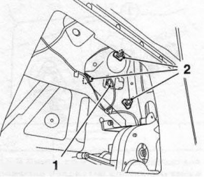 16.9 Nuts (2) for securing the rear combination light section to the side of the luggage…