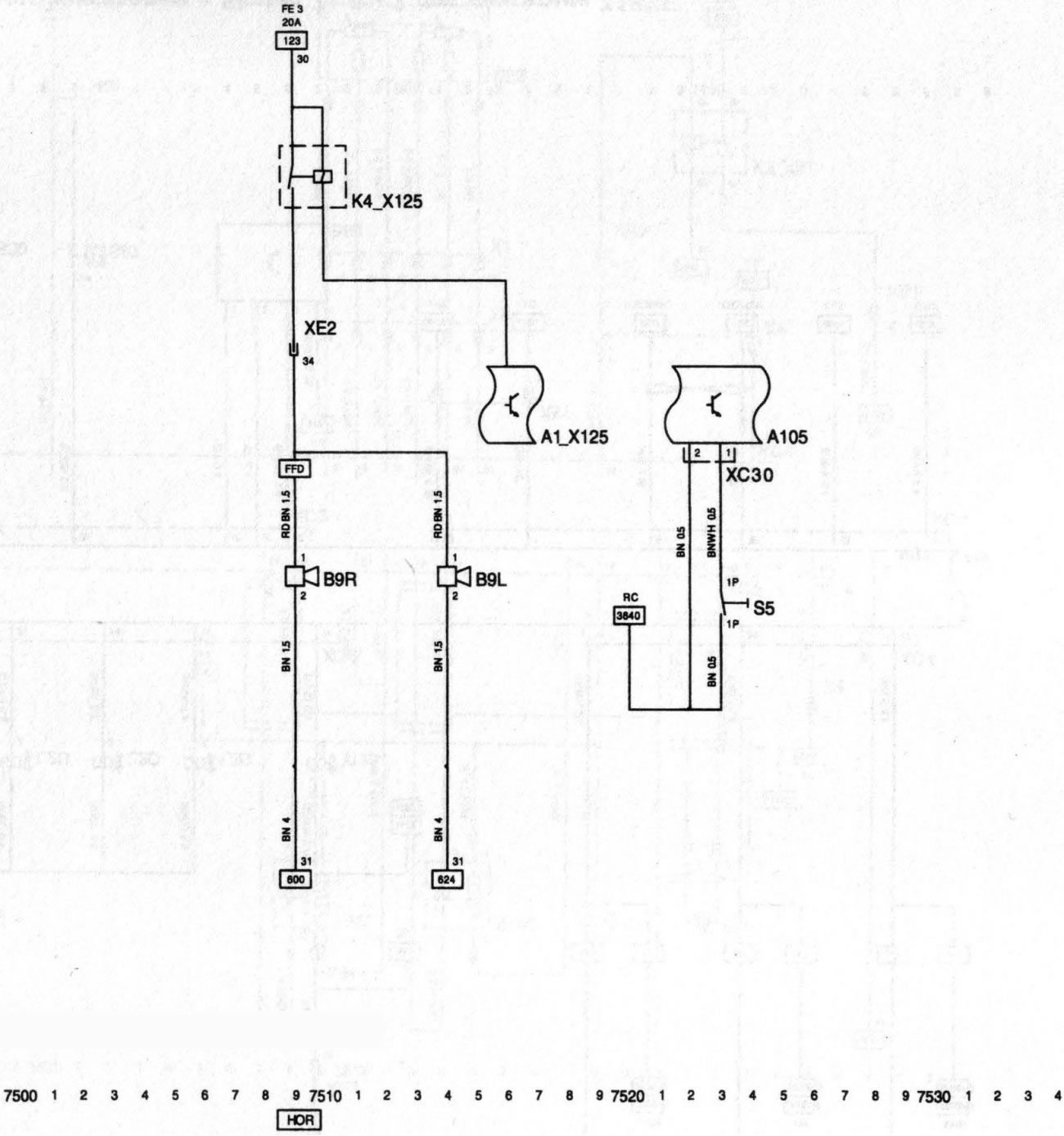 Электросхема звукового сигнала (Опель Вектра С 2002-2008 ...