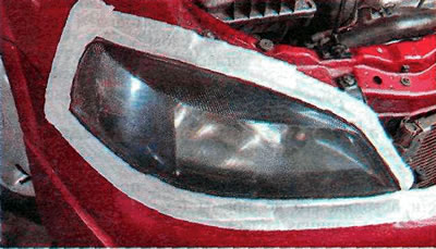 1. Before polishing, cover the area around the headlight with masking tape to avoid damaging the…