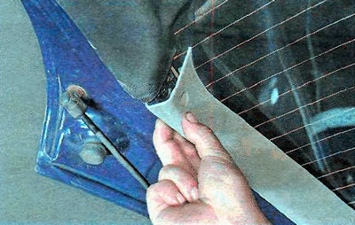 ...and slightly bending the pillar trims.